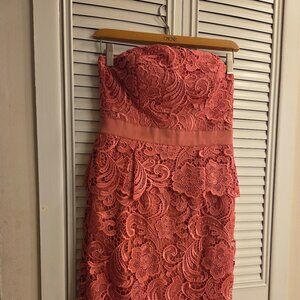 Cache Strapless Lace Dress